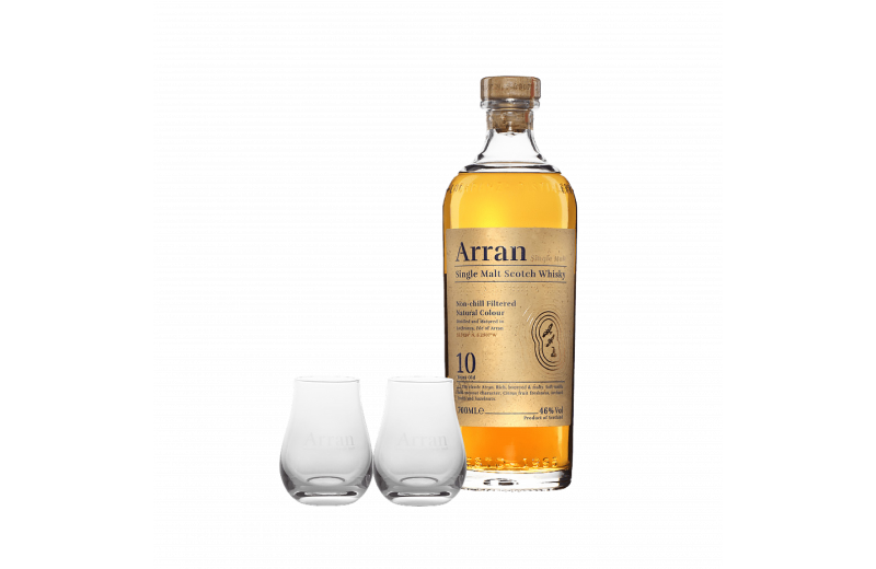 WHISKY JURA 12 ANS COFFRET 2 VERRES - 70cl